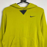 Neon Yellow Nike Pull Over Hoodie Youths Large