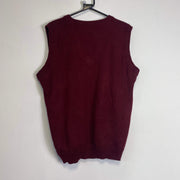 Red Lacoste Knit Jumper Sweater Vest 2XL