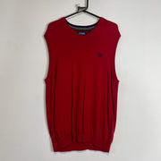 Red Chaps Ralph Lauren Knit Vest Sweater Large