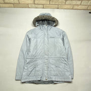 Light Blue Columbia Raincoat Women's Large