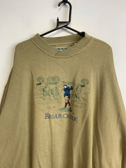 Green Embroidery Sweatshirt Men's XXL