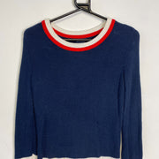 Navy Tommy Hilfiger Crewneck Knitwear Sweater Womens Small