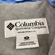 Blue and White Columbia Raincoat Women's Medium