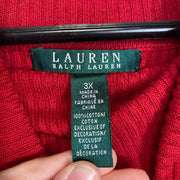 Red Lauren Ralph Lauren Turtleneck Knit Sweater Jumper 3XL