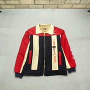 Navy Cream Red Tommy Hilfiger Jacket Women's Large