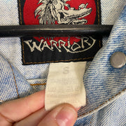 Blue Warrior Denim Jacket y2k Womens Small