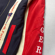 Navy Cream Red Tommy Hilfiger Jacket Women's Large