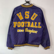 Purple WSU Football Vintage Bomber Nylon College Medium USA
