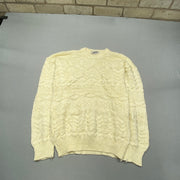 Beige Chunky Knit Sweater Women's Medium