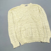 Beige Chunky Knit Sweater Women's Medium