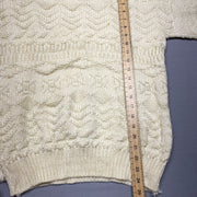 Beige Chunky Knit Sweater Women's Medium