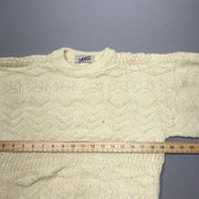 Beige Chunky Knit Sweater Women's Medium