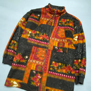 Multicolour Fleece Jacket Men's Large