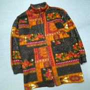 Multicolour Fleece Jacket Men's Large