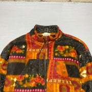 Multicolour Fleece Jacket Men's Large