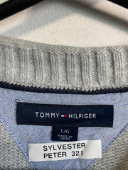 Grey Tommy Hilfiger Sweater Men's Large