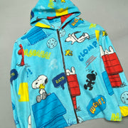 Multicolour Snoopy Print Fleece Jacket Men's XL