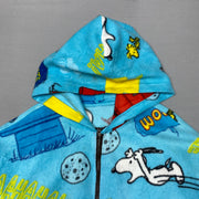 Multicolour Snoopy Print Fleece Jacket Men's XL