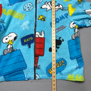 Multicolour Snoopy Print Fleece Jacket Men's XL