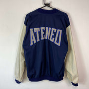 Vintage Ateneo University Navy Bomber Nylon College Jacket Large