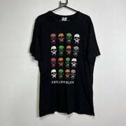 Black Skull Print Graphic T-Shirt 2XL