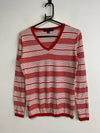 Red and White Tommy Hilfiger Jumper Women's XS