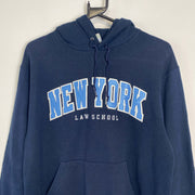 Navy New York Law School College Champion Hoodie Mens Small