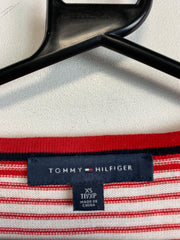 Red and White Tommy Hilfiger Jumper Women's XS