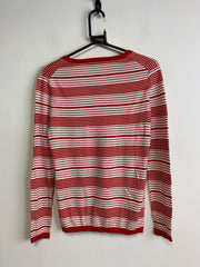 Red and White Tommy Hilfiger Jumper Women's XS