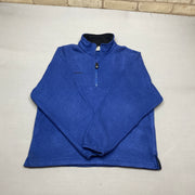 Blue Columbia Quarter zip Sweatshirt Men's Large