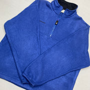 Blue Columbia Quarter zip Sweatshirt Men's Large