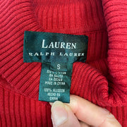 Red Lauren Ralph Lauren Turtle Neck Sweater Womens Small