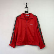 Red Fila Track Jacket Men's Large