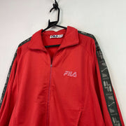 Red Fila Track Jacket Men's Large