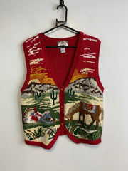 Vintage Multicolour Knitwear Vest Men's Medium