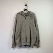 Grey Carhartt Hoodie Men's Large