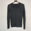 Grey Tommy Hilfiger Cable Knit Sweater Womens Small