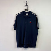 00s Navy Adidas Polo Shirt Men's Medium