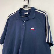 00s Navy Adidas Polo Shirt Men's Medium