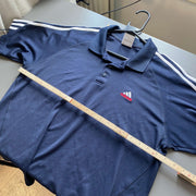 00s Navy Adidas Polo Shirt Men's Medium