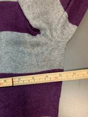 Purple and Grey Tommy Hilfiger Cardigan jumper Women's Medium