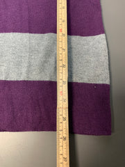 Purple and Grey Tommy Hilfiger Cardigan jumper Women's Medium