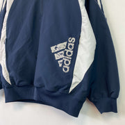 Navy and White Adidas Windbreaker Men's Small