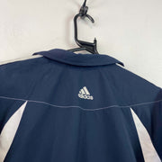 Navy and White Adidas Windbreaker Men's Small