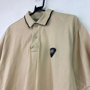 00s Beige Nike Polo Shirt Men's Large