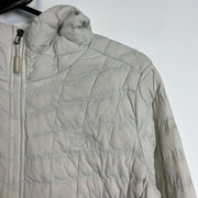 White North Face Light Hooded Puffer Jacket Women's Large