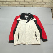 Black White Red Columbia Raincoat Men's Medium