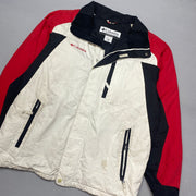 Black White Red Columbia Raincoat Men's Medium