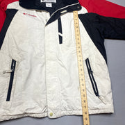 Black White Red Columbia Raincoat Men's Medium