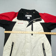 Black White Red Columbia Raincoat Men's Medium